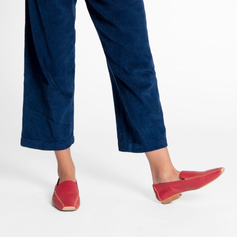 Elyce Loafer - Leather Red - Frances Valentine