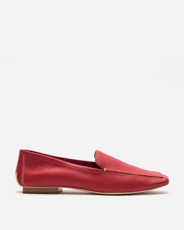 Elyce Loafer - Leather Red - Frances Valentine