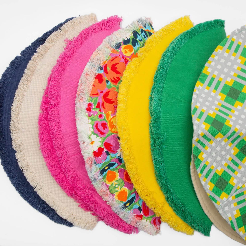 Canvas Fringe Hat - Pink - Frances Valentine