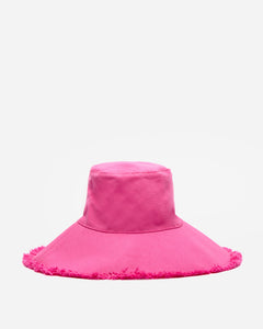 Canvas Fringe Hat Pink - Frances Valentine