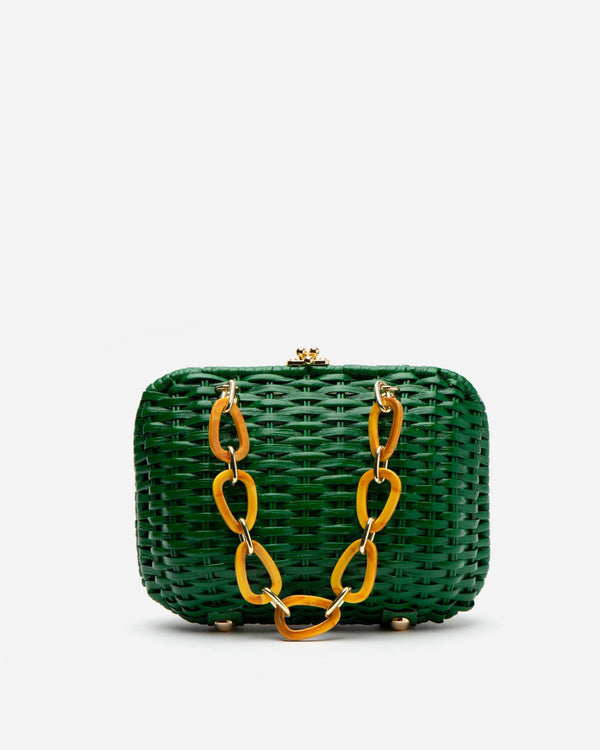 Hen Wicker Basket - Green - Frances Valentine