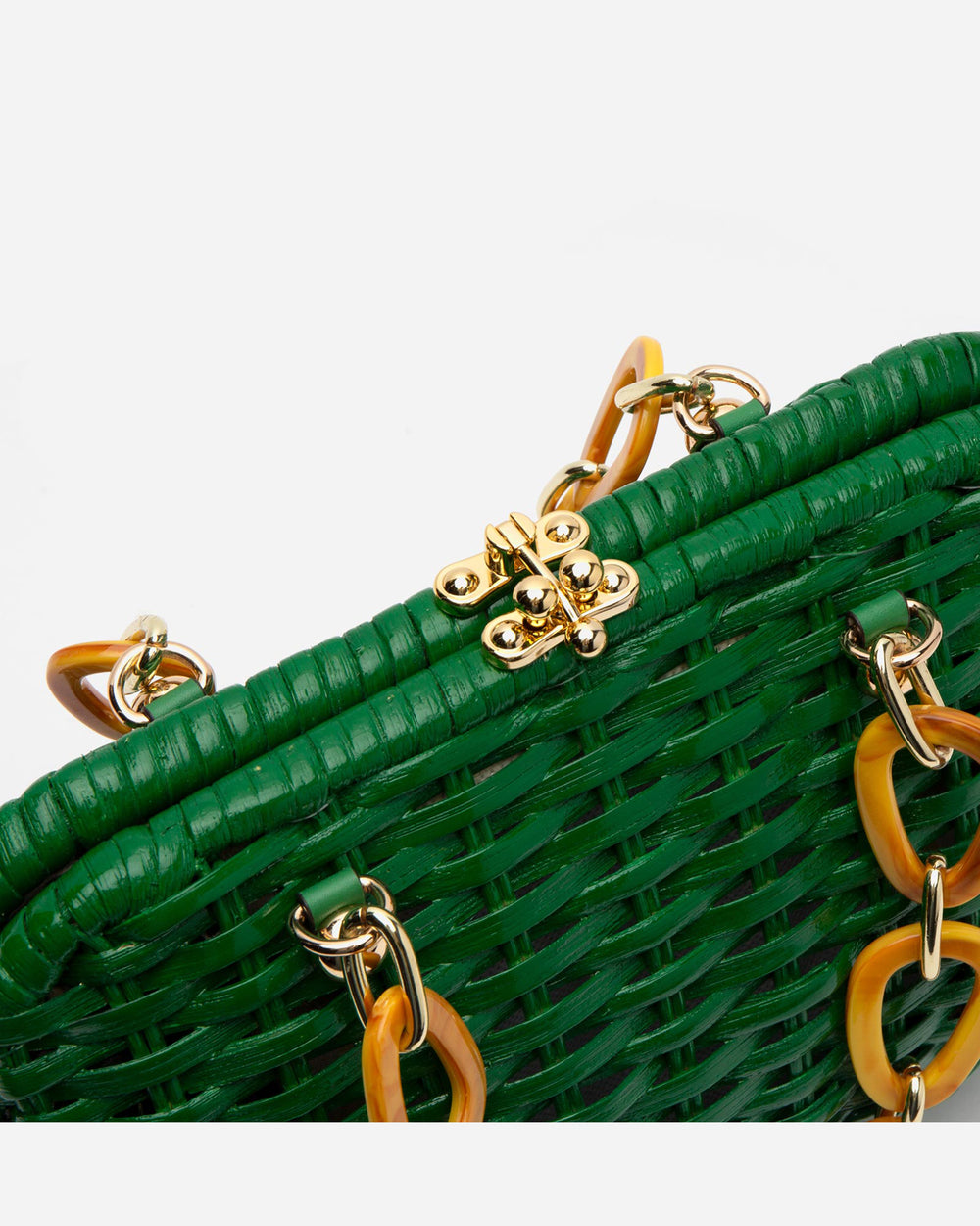 Hen Wicker Basket - Green Basket Frances Valentine
