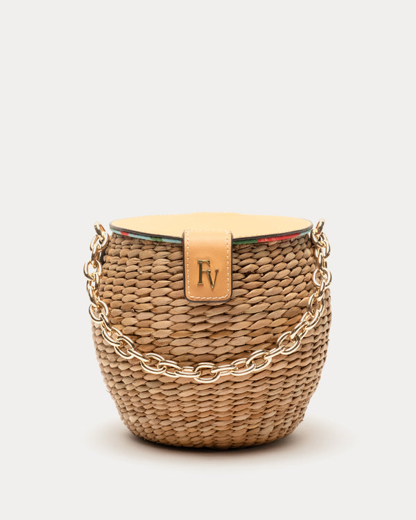 Honeypot Wicker Basket Vachetta Natural Basket Frances Valentine