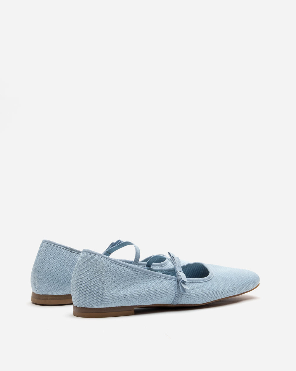 Jude Mary Jane Flat - Knit Light Blue Flats Frances Valentine