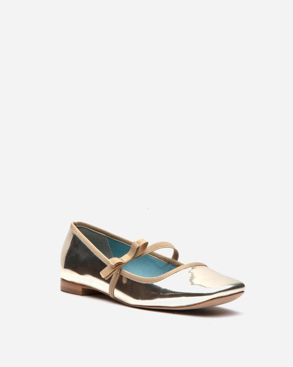 Jude Mary Jane Flat - Leather Platino - Frances Valentine
