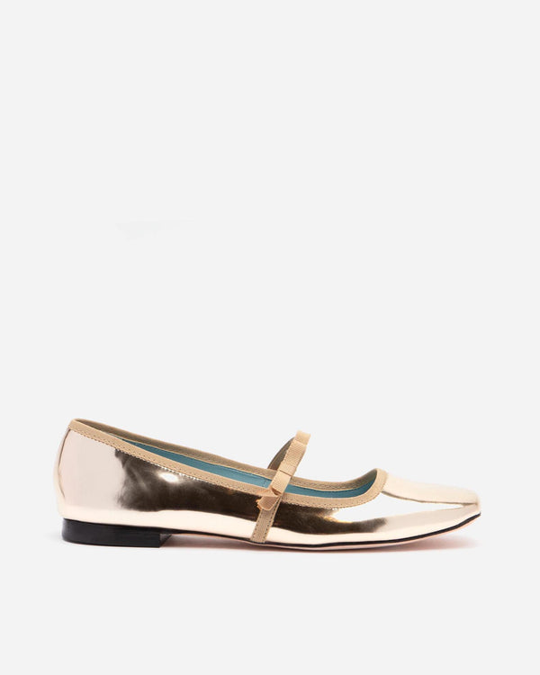 Jude Mary Jane Flat - Leather Platino - Frances Valentine