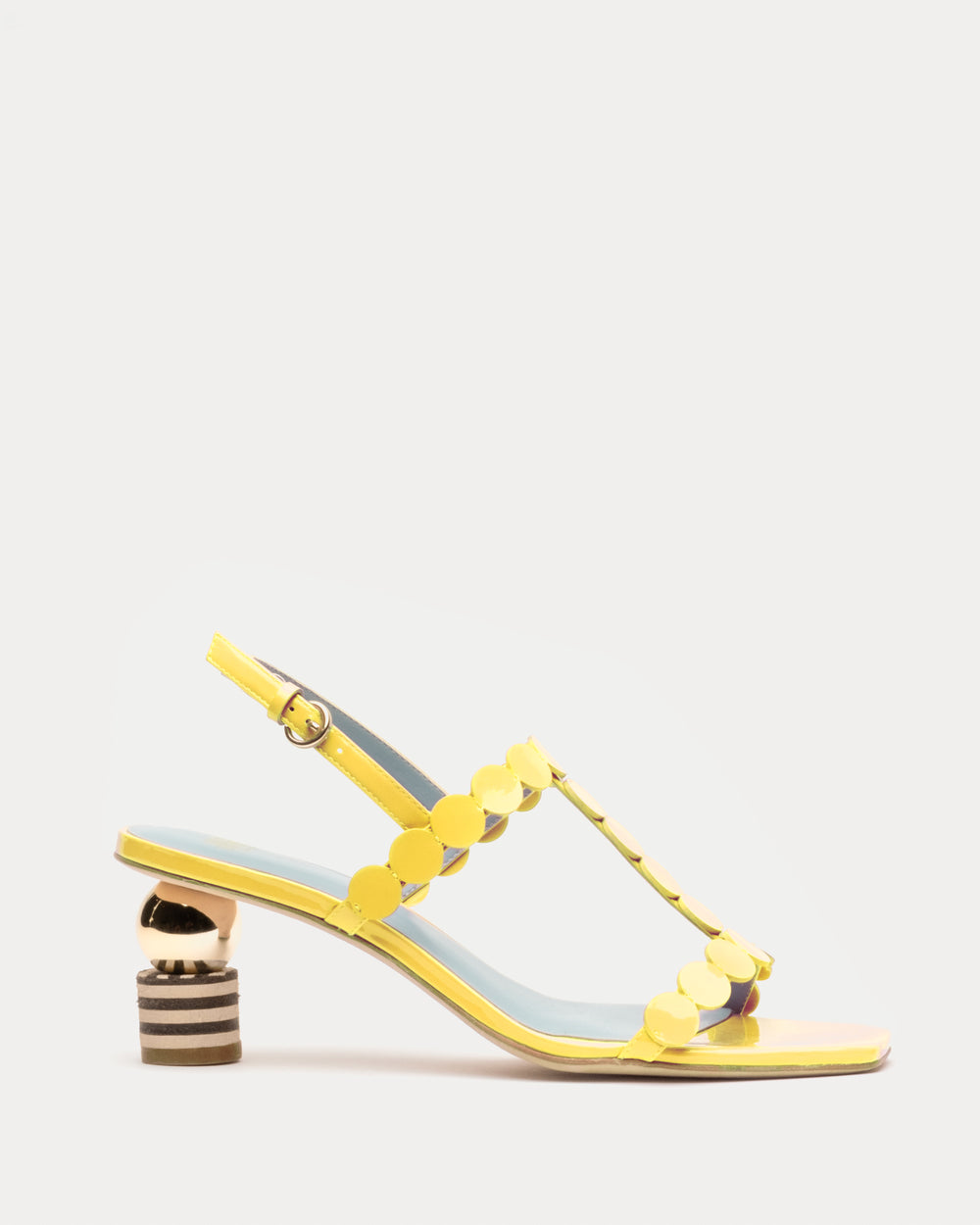 Kiki Mini Dot Heel - Yellow Heels Frances Valentine