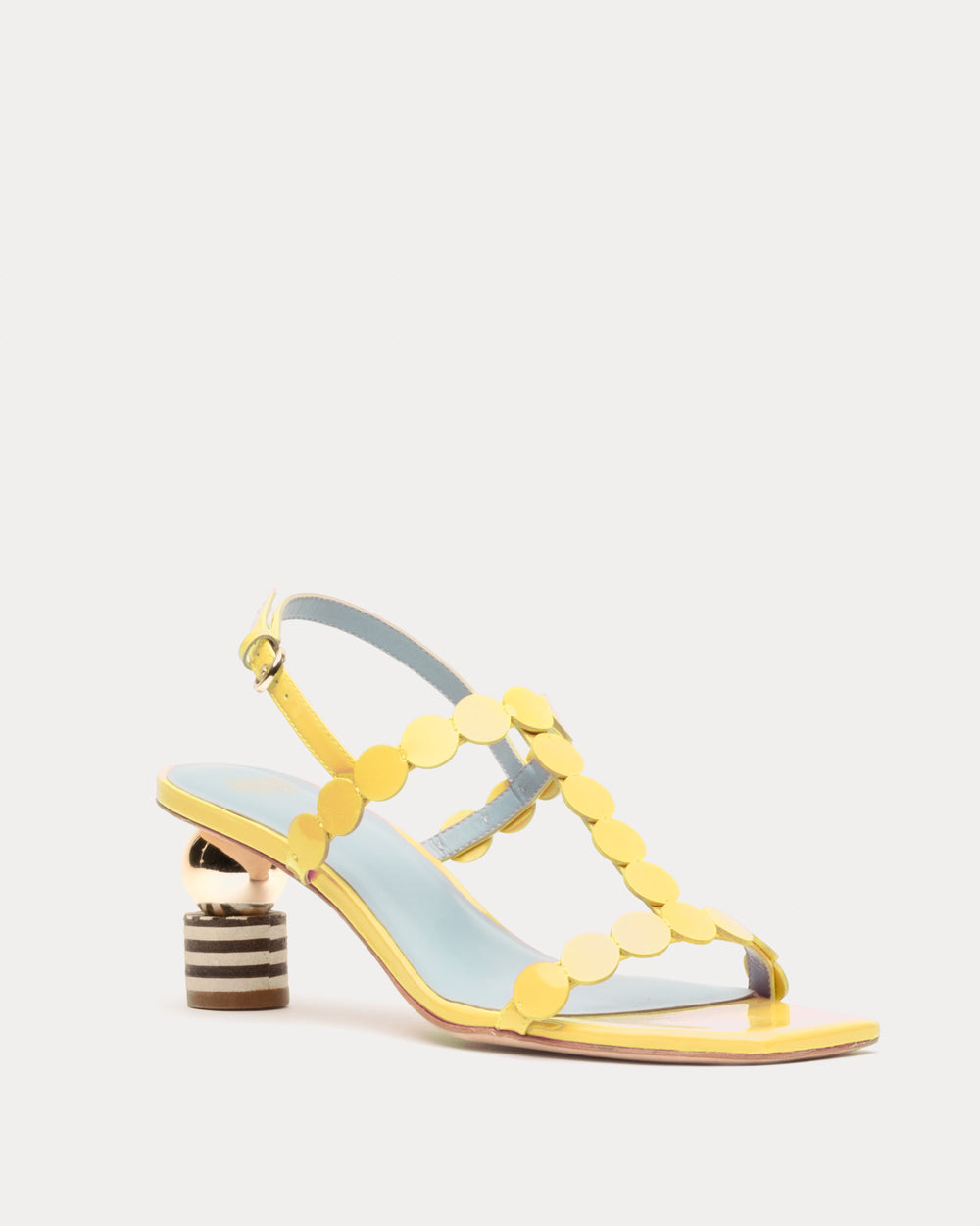 Kiki Mini Dot Heel - Yellow Heels Frances Valentine