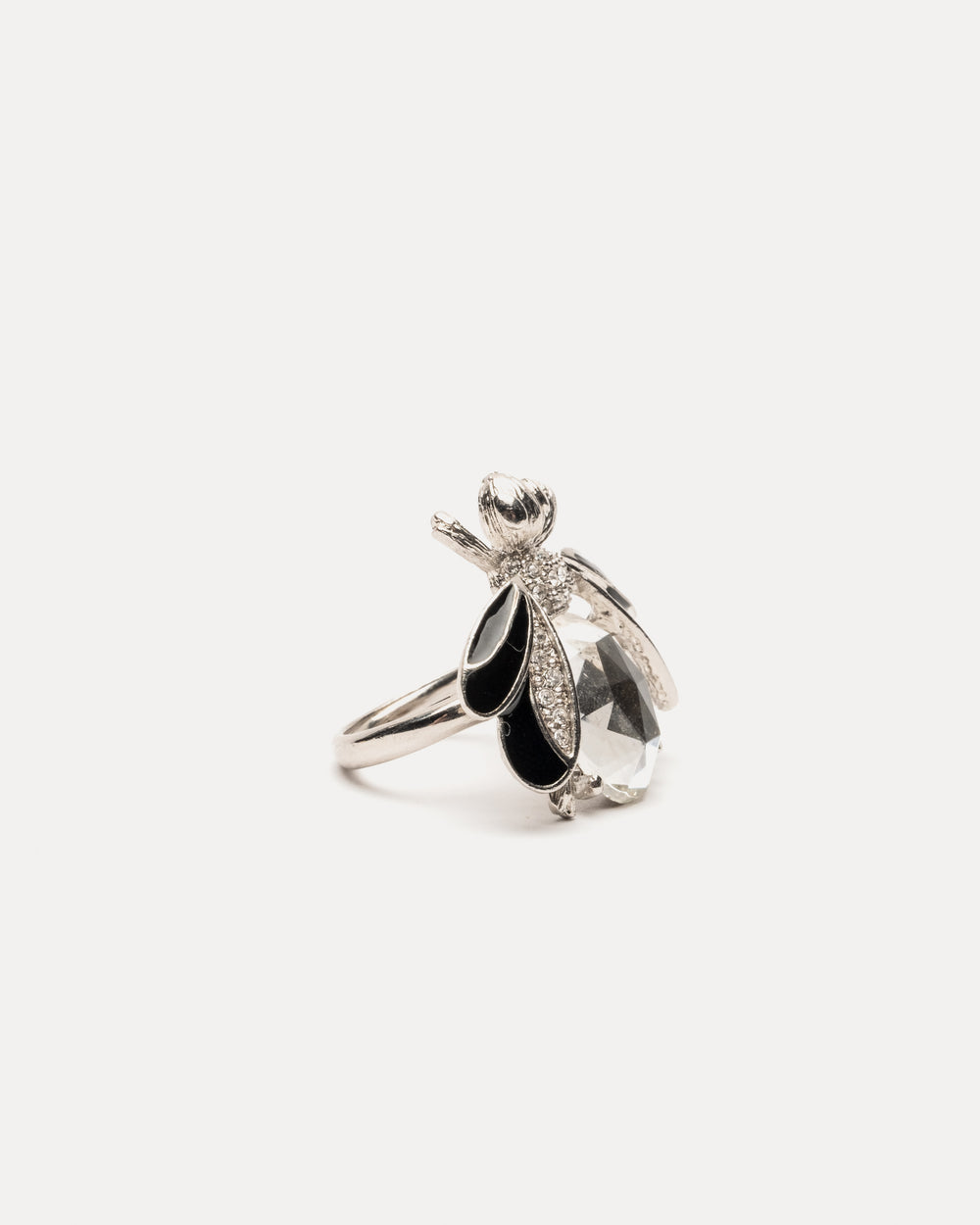 Bee Ring Black Silver - Frances Valentine