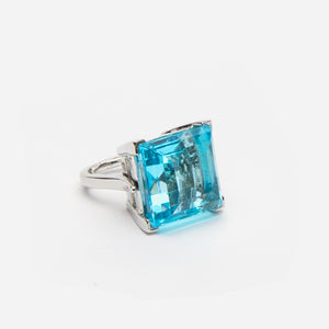 Aqua Crystal Ring - Frances Valentine