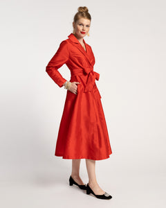Lucille Wrap Dress Scarlet - Frances Valentine