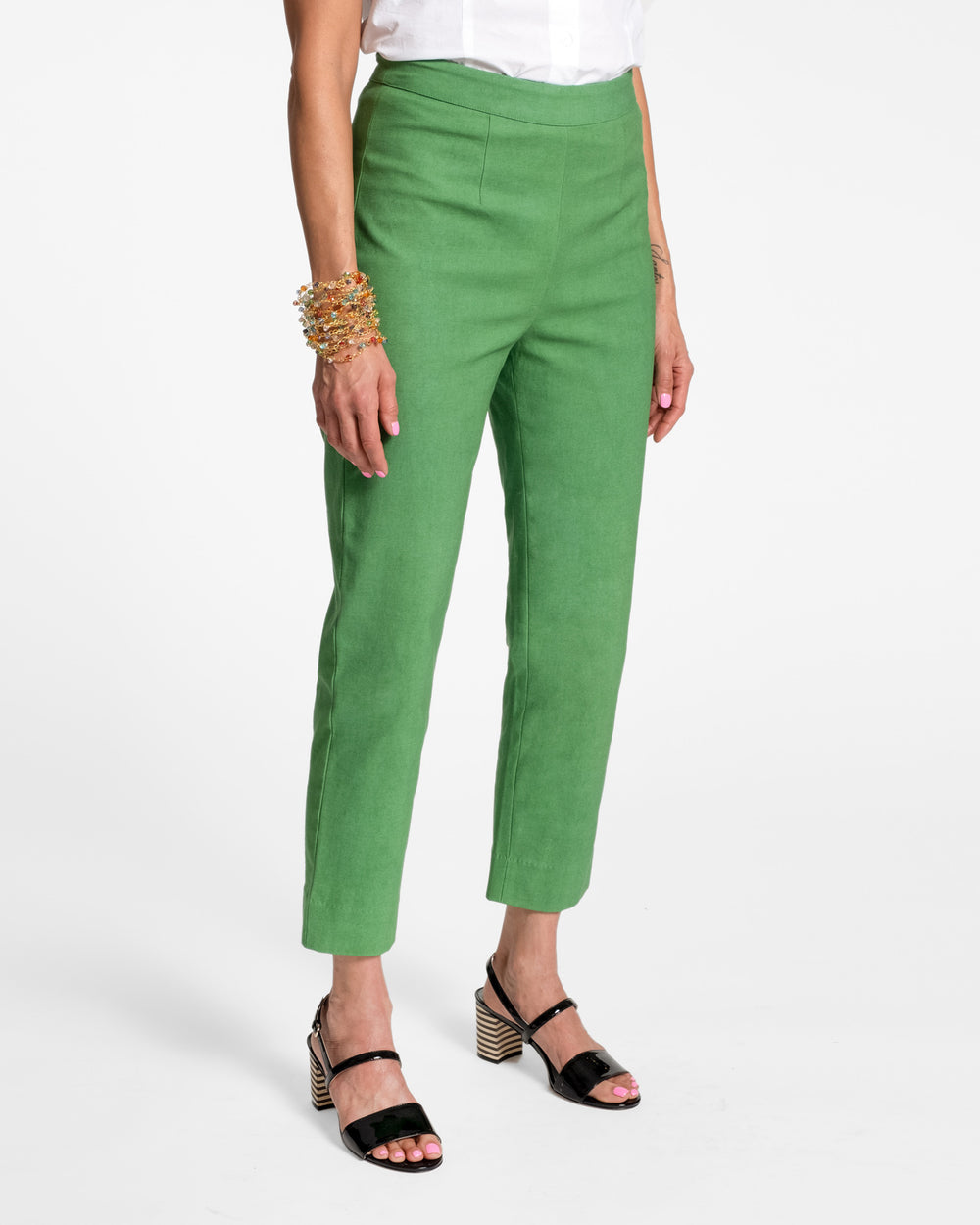 Lucy Cigarette Pant - Green - Frances Valentine