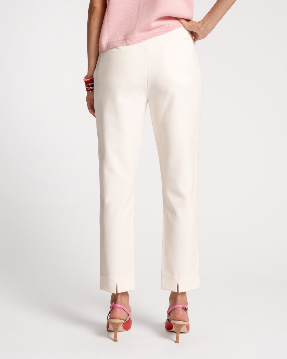 Lucy Japanese Stretch Cigarette Pant - Oyster - Frances Valentine