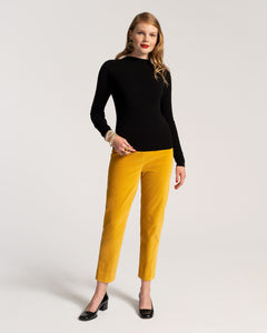 Lucy Pant Stretch Velvet Mustard – Frances Valentine