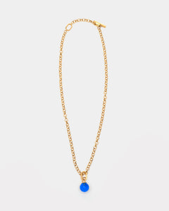 Manhattan Gem Necklace Midnight Blue Gold - Frances Valentine