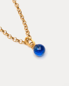 Manhattan Gem Necklace Midnight Blue Gold - Frances Valentine