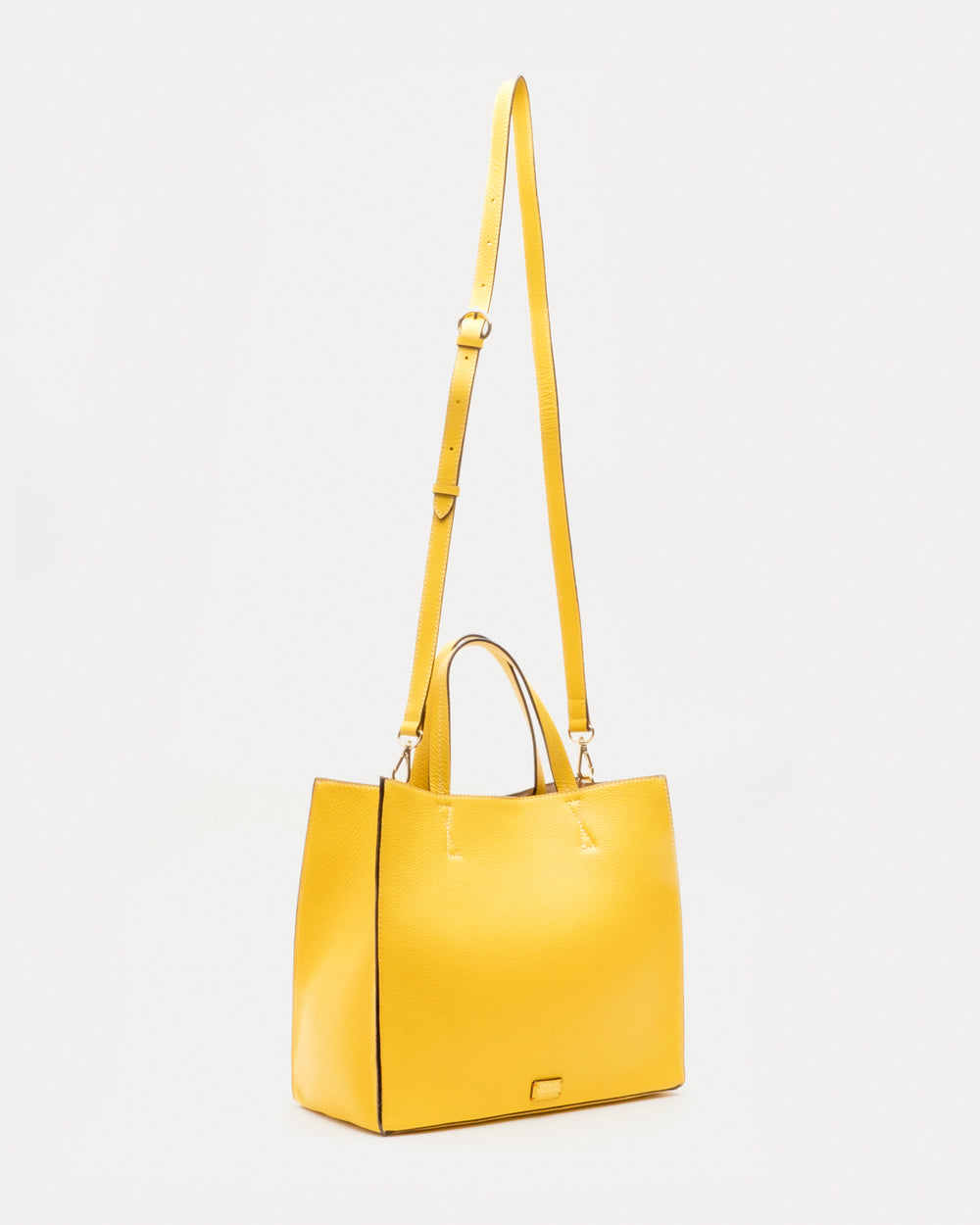 Margo Tote Tumbled Leather - Canary - Frances Valentine