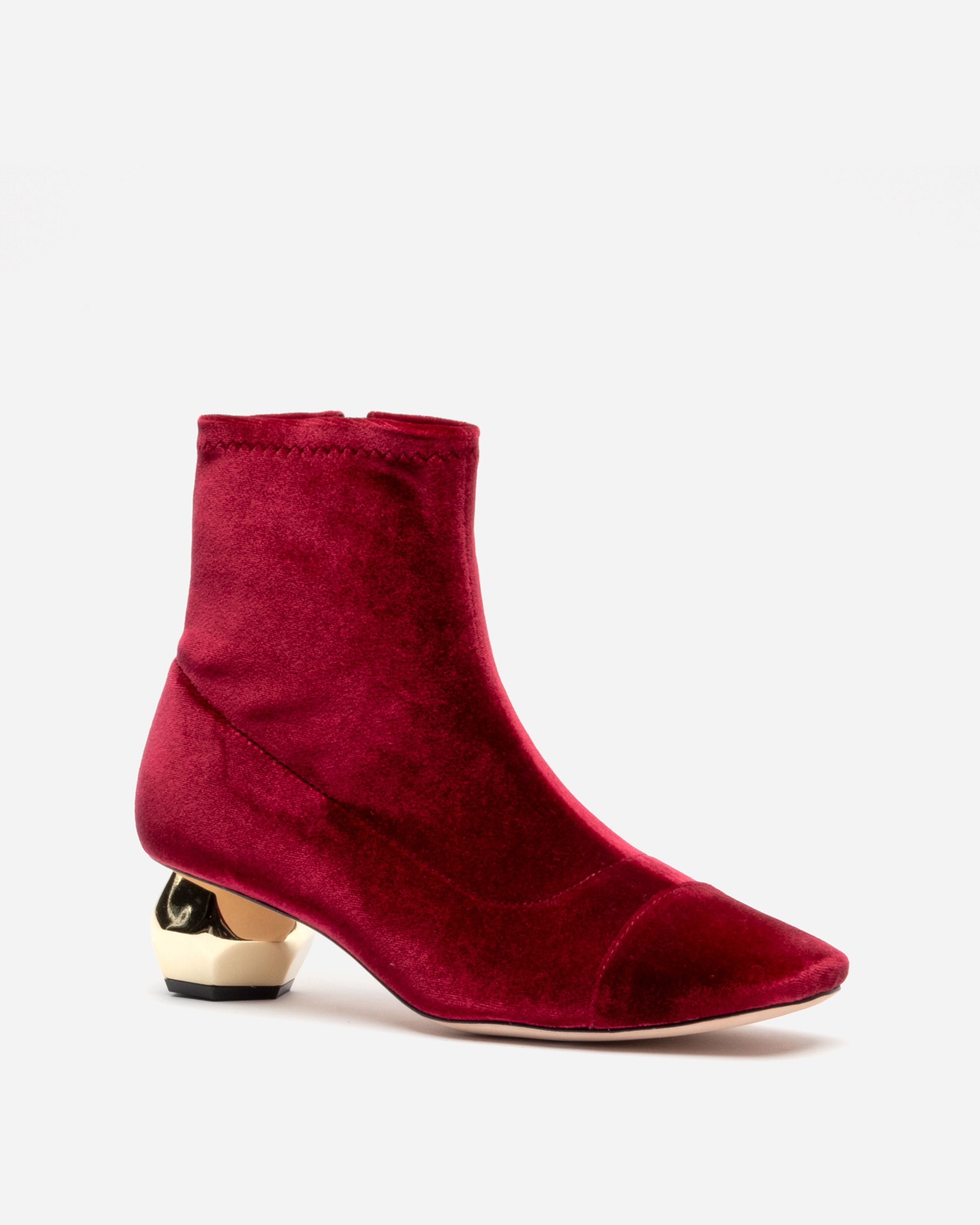 Marnie Boot Stretch Velvet Berry