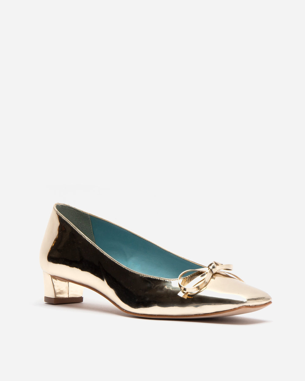 Mary Mini Block Heel - Vegan Platino - Frances Valentine