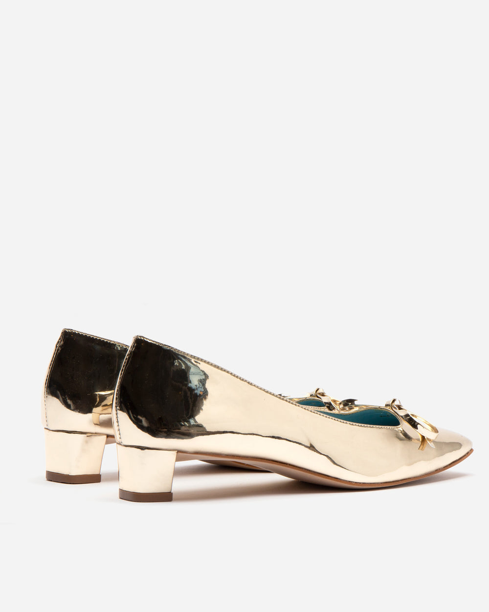 Mary Mini Block Heel - Vegan Platino - Frances Valentine
