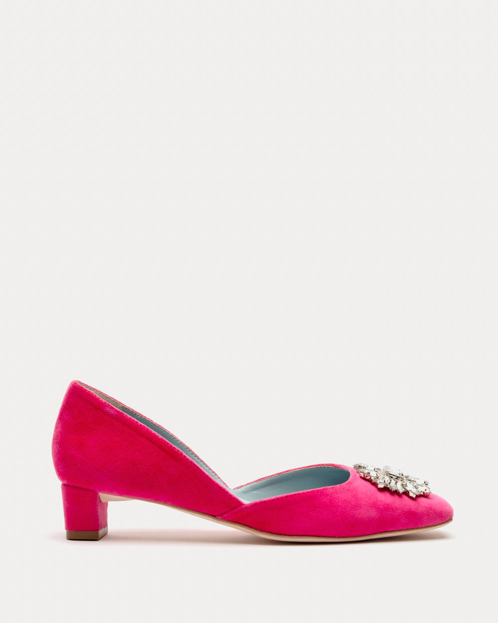 McCall Mini Block Heel - Velvet Pink - Frances Valentine