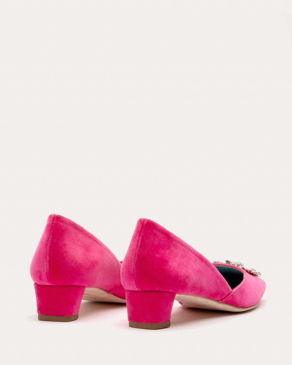 McCall Mini Block Heel - Velvet Pink - Frances Valentine