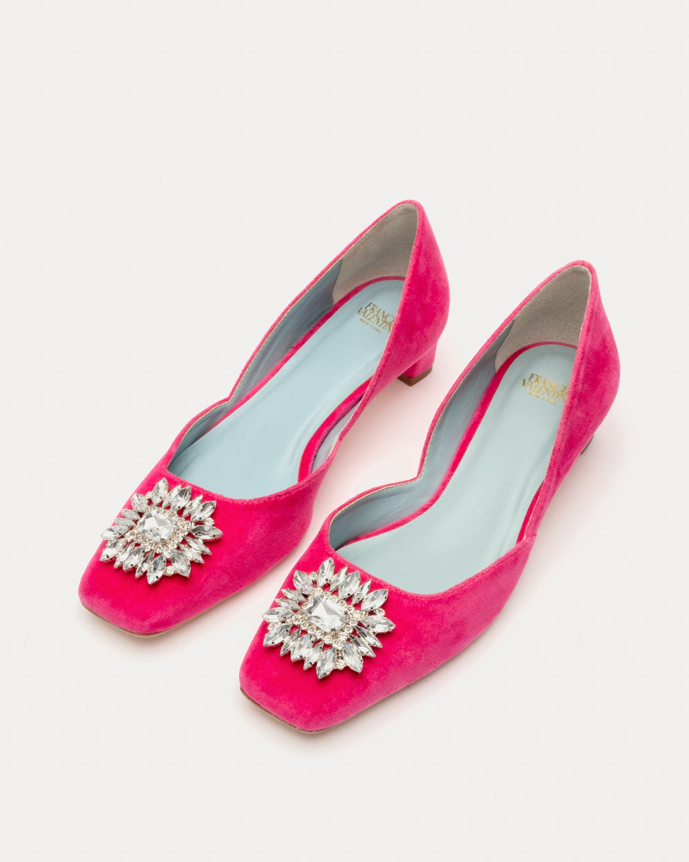 McCall Mini Block Heel - Velvet Pink - Frances Valentine