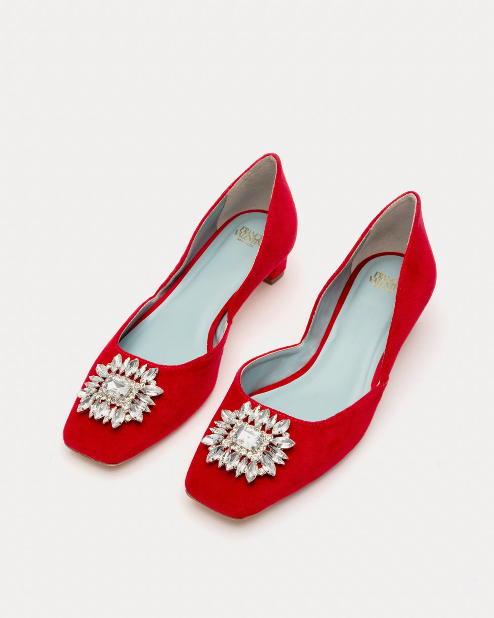 McCall Mini Block Heel - Velvet Red - Frances Valentine