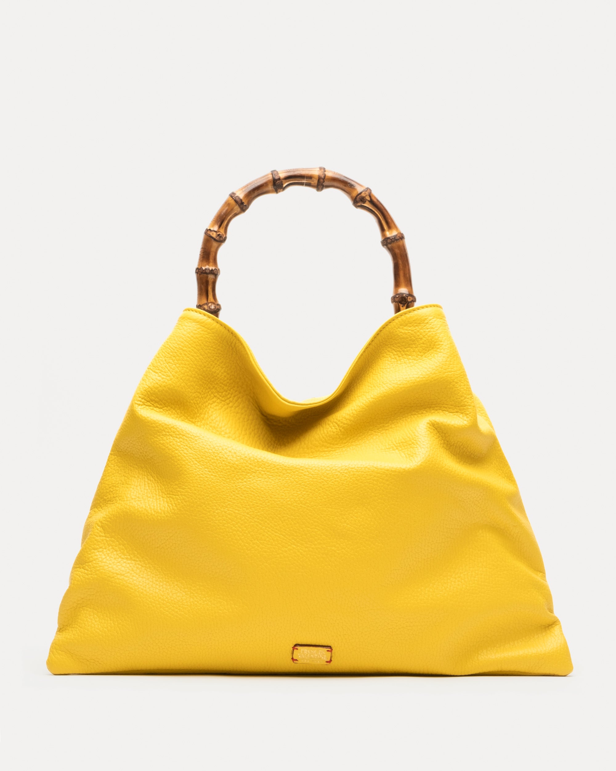 Muriel Tote Tumbled Leather Canary