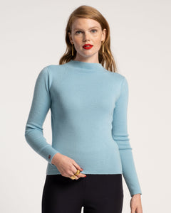 Marie Long Sleeve Sweater Merino Light Blue - Frances Valentine
