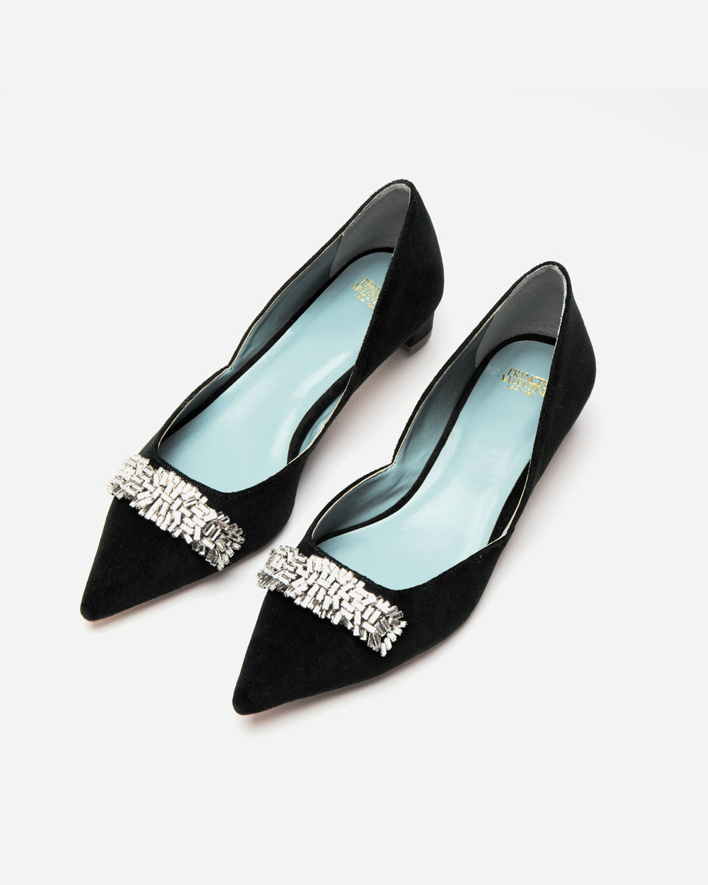 Paula Mini Block Heel - Velvet Black - Frances Valentine
