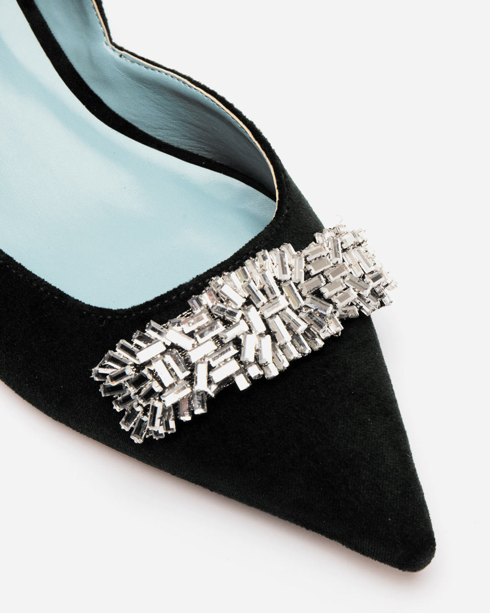 Paula Mini Block Heel - Velvet Black - Frances Valentine