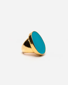 Enamel Palette Ring Turquoise - Frances Valentine