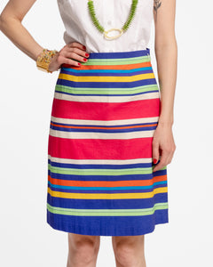 Slim Skirt Trixie Stripe Multi - Frances Valentine
