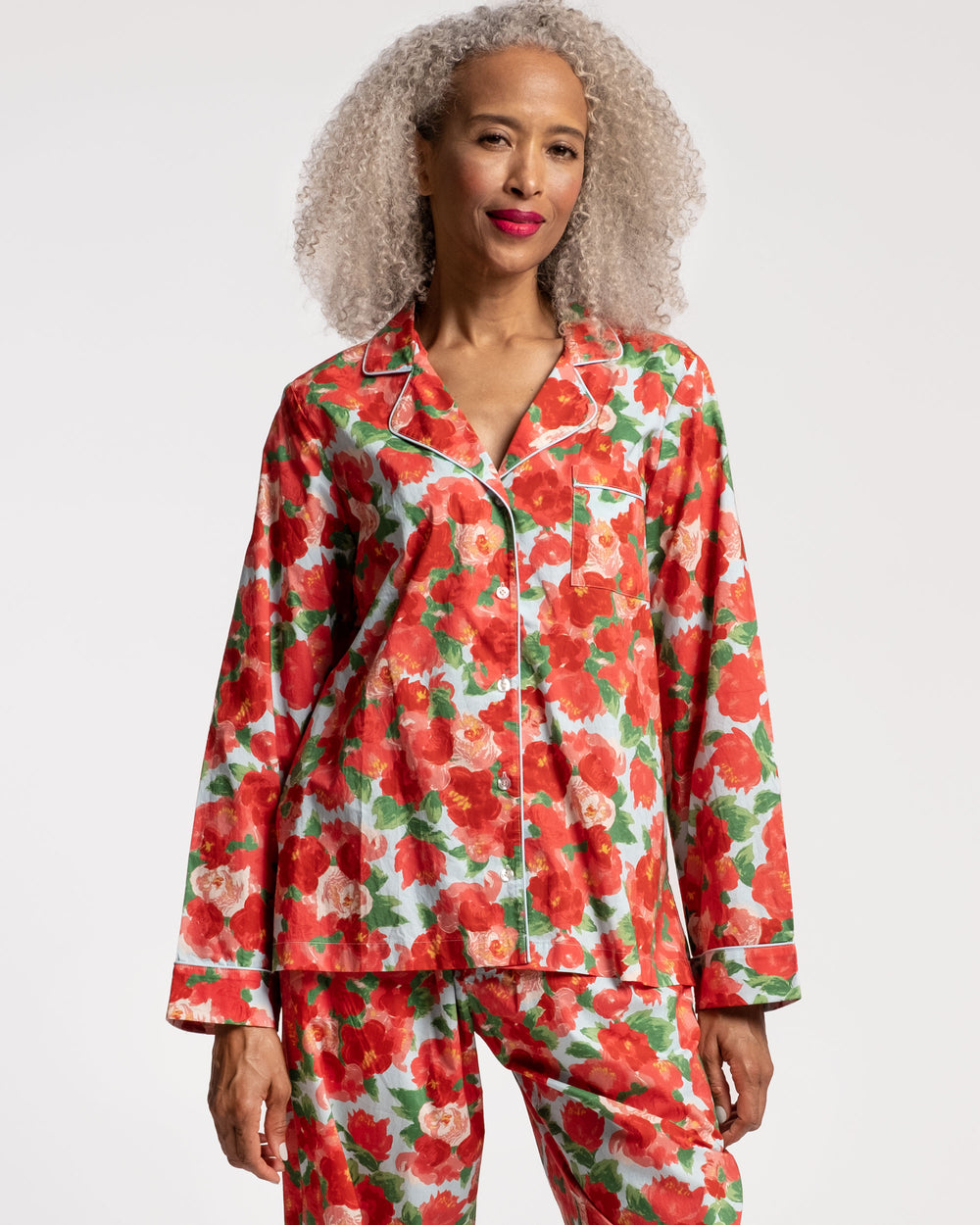 Teddy Pajama Top Peony - Frances Valentine