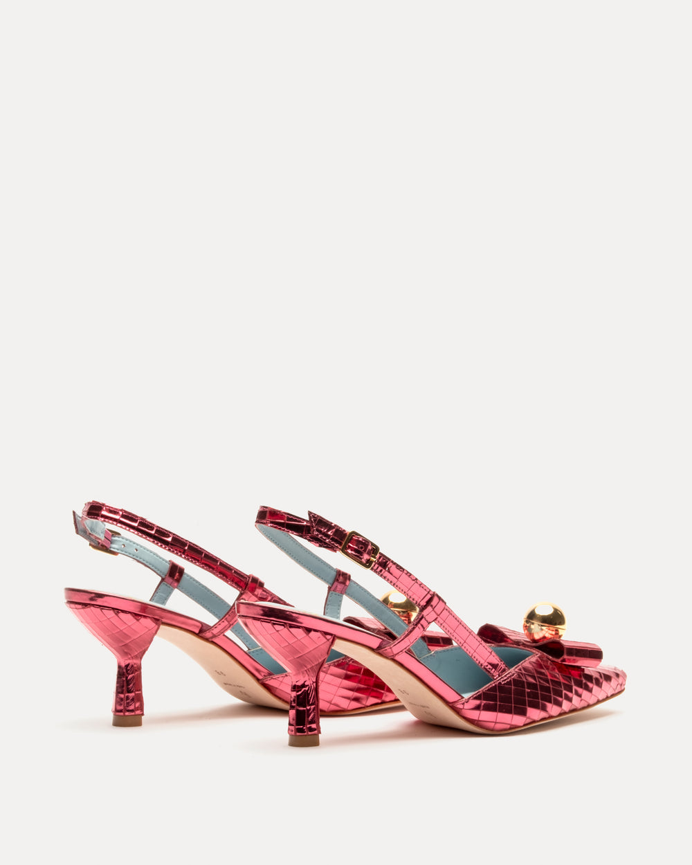 Raquel Disco Pump - Leather Rose Heels Frances Valentine