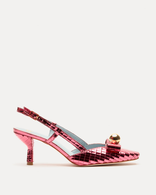 Raquel Disco Pump - Leather Rose - Frances Valentine