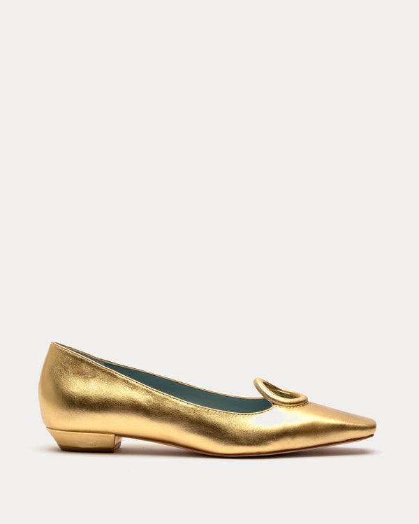 Regan Flat Metallic - Platino - Frances Valentine