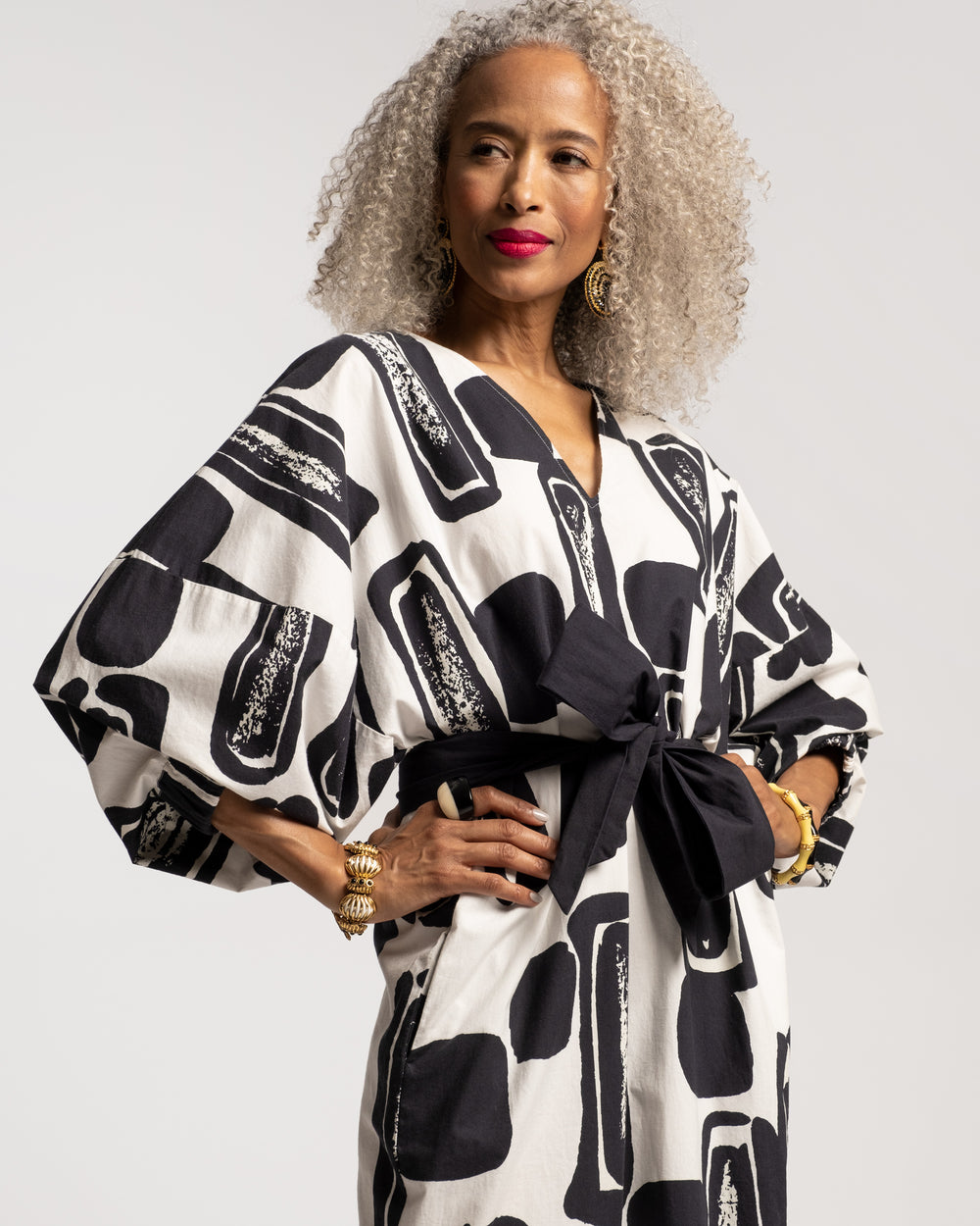 Rosa Caftan Flintstone Oyster Black Dresses Frances Valentine