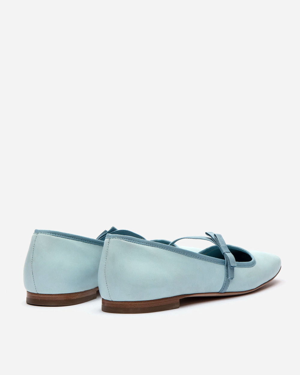 Jude Mary Jane Flat - Leather Light Blue - Frances Valentine