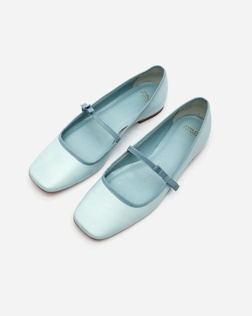 Jude Mary Jane Flat - Leather Light Blue - Frances Valentine