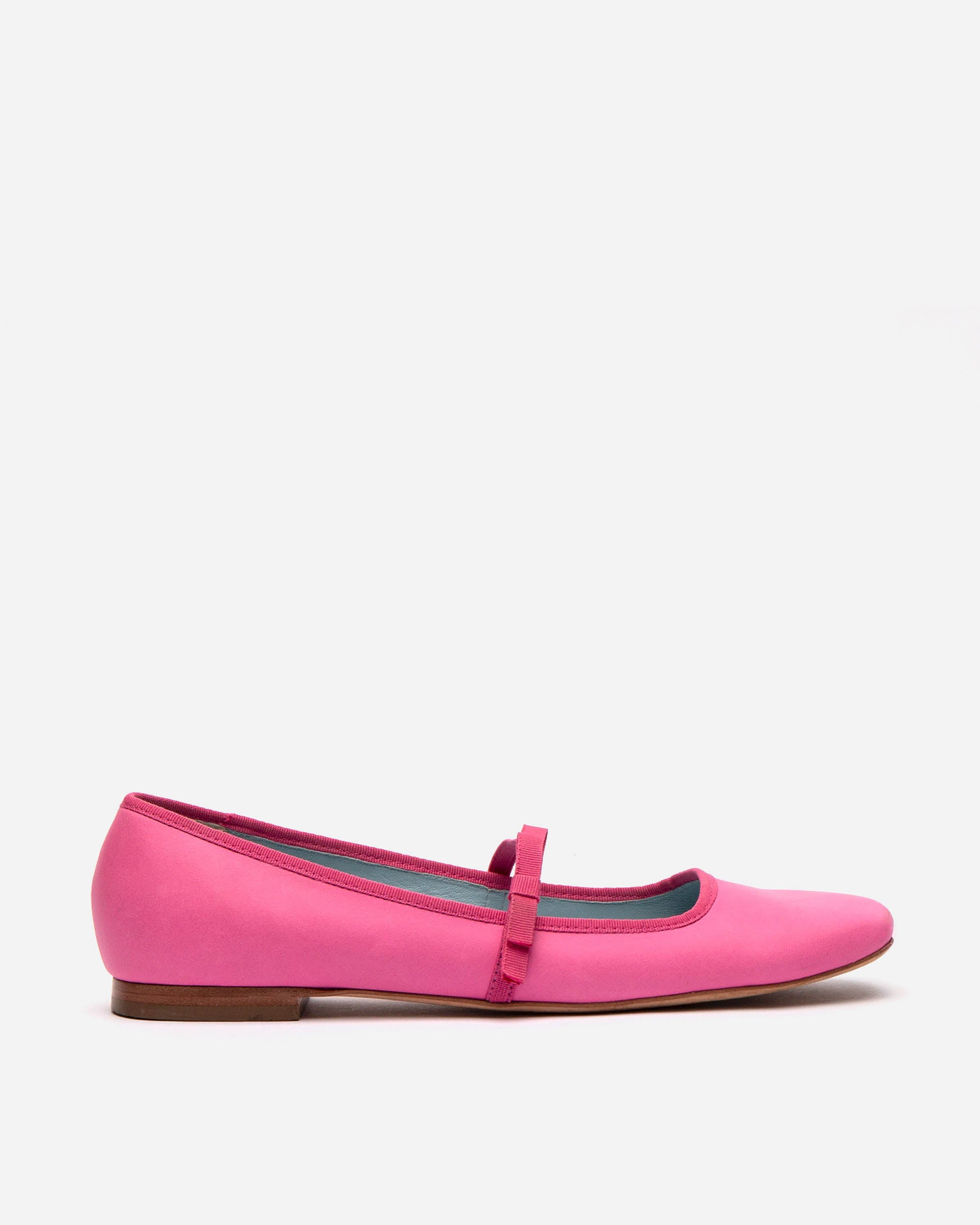 Jude Mary Jane Flat Leather Pink – Frances Valentine