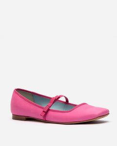 Jude Mary Jane Leather Flat Pink – Frances Valentine