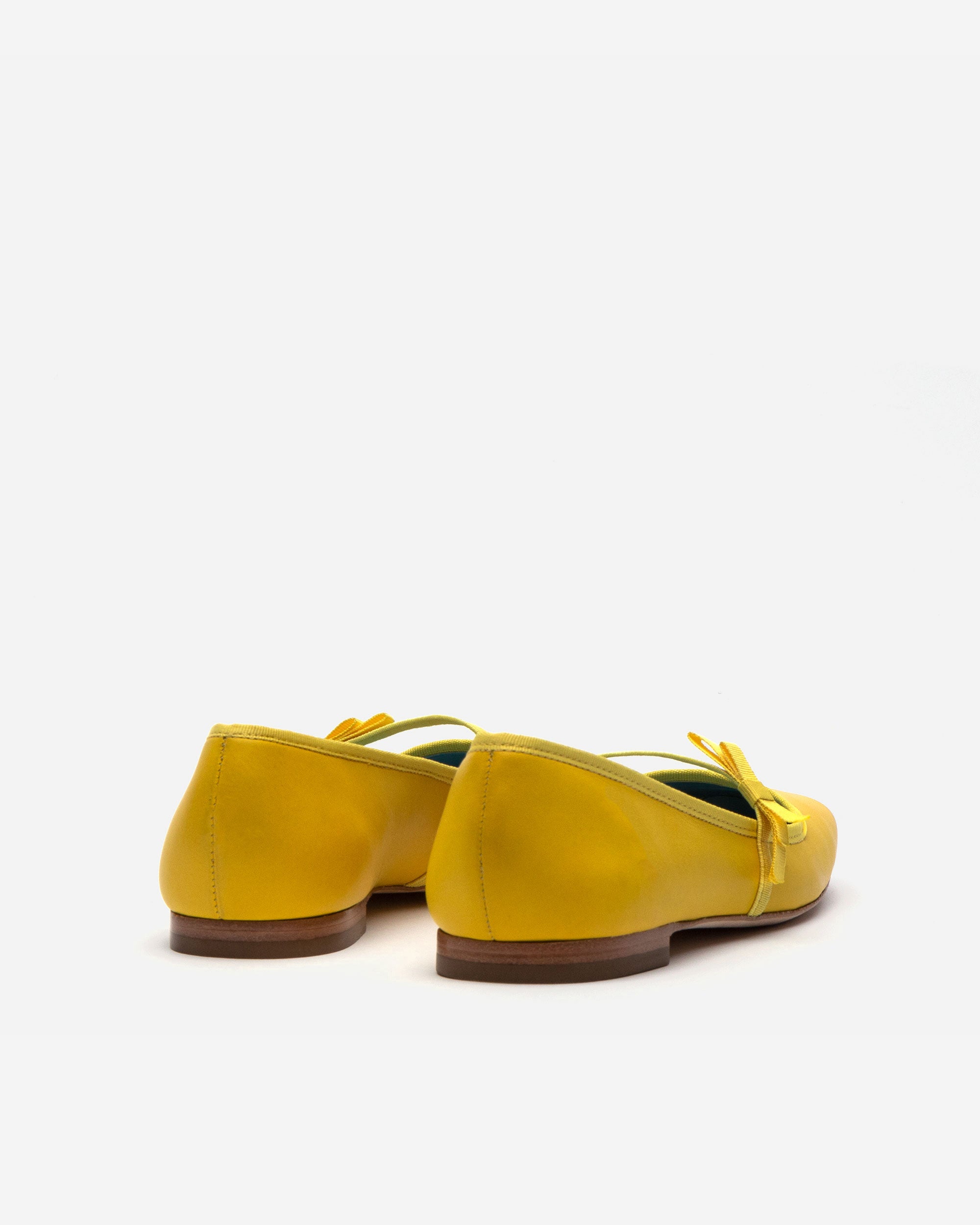 Jude Mary Jane Flat Leather Canary – Frances Valentine