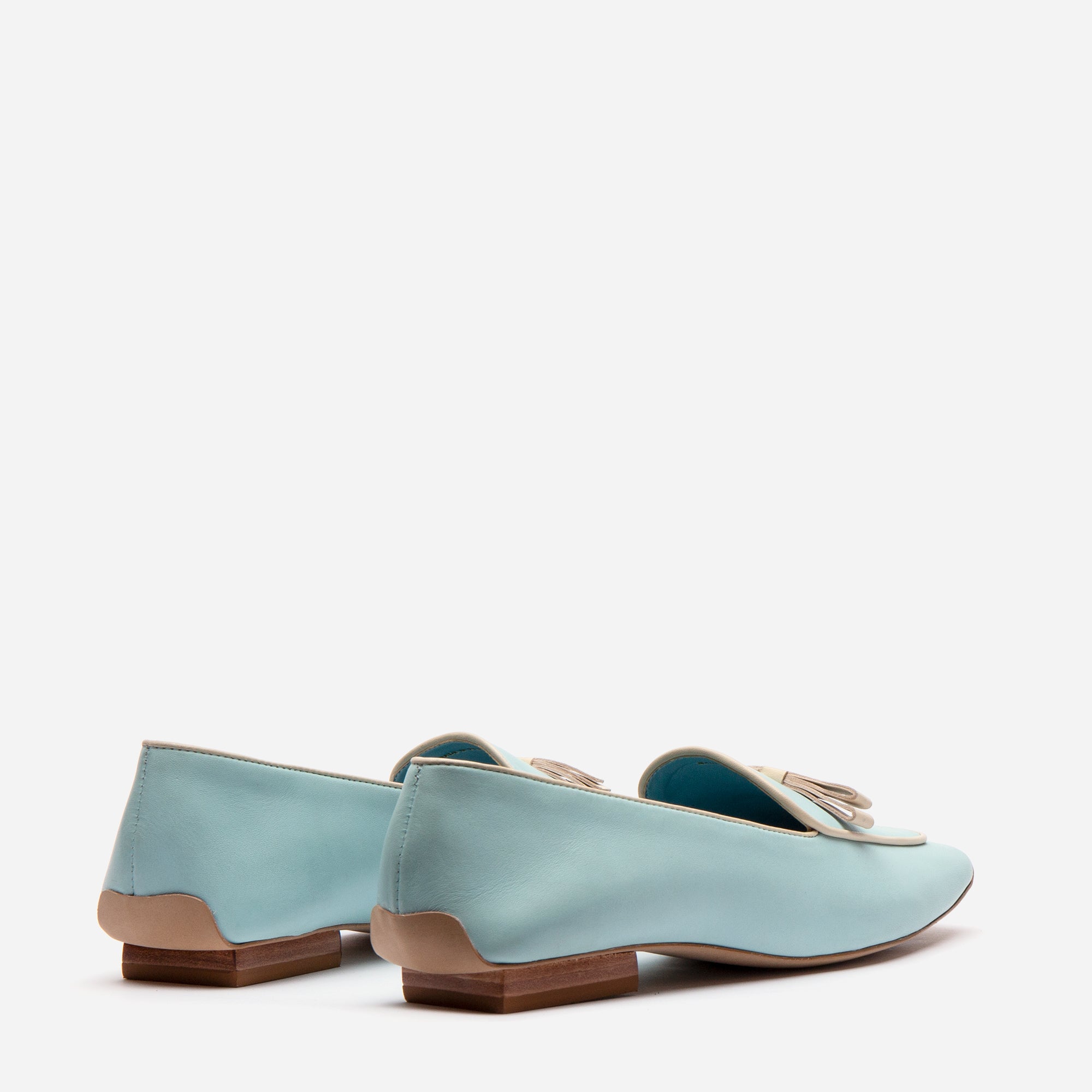 Suzanne Loafer Leather Light Blue Oyster