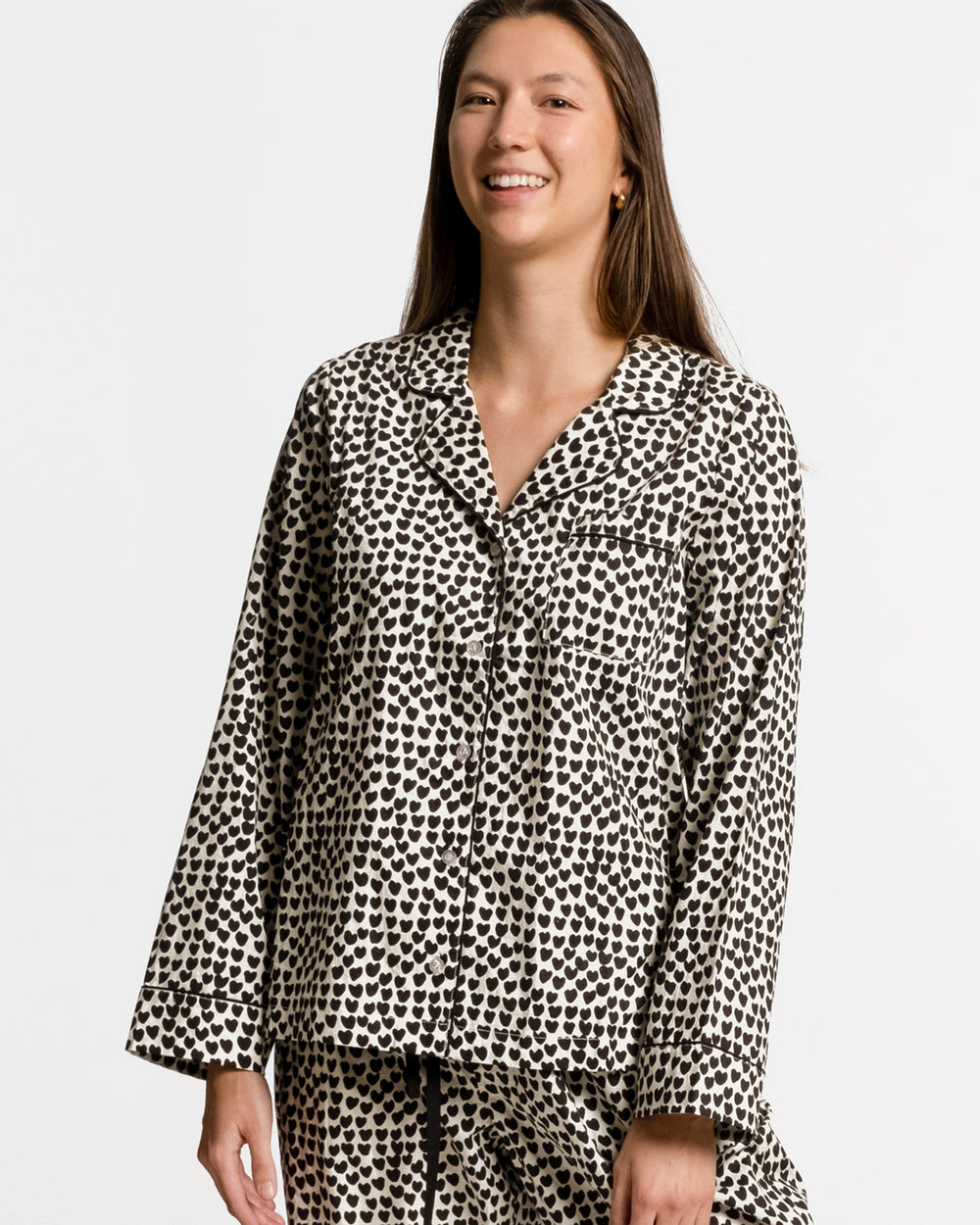 Teddy Pajama Top - Baby Hearts - Frances Valentine