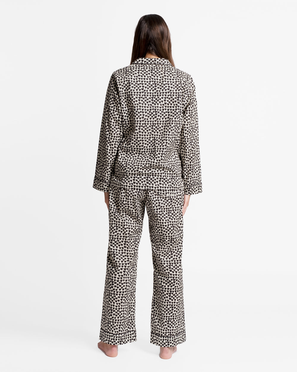 Teddy Pajama Pant Baby Hearts Black Oyster Pajamas Frances Valentine