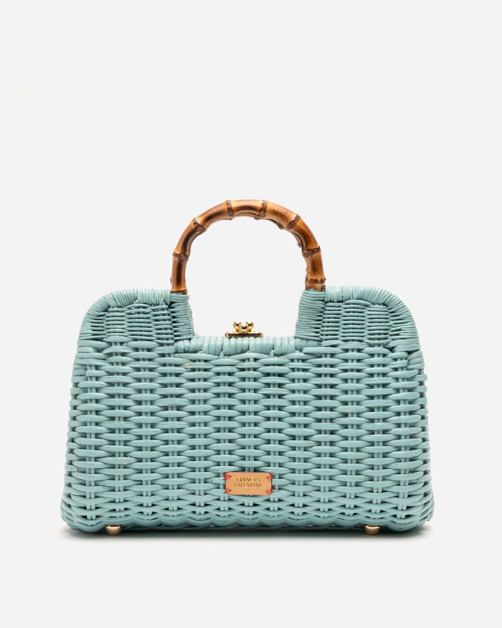 Buzzy Basket Peony Wicker Light Blue Basket Frances Valentine