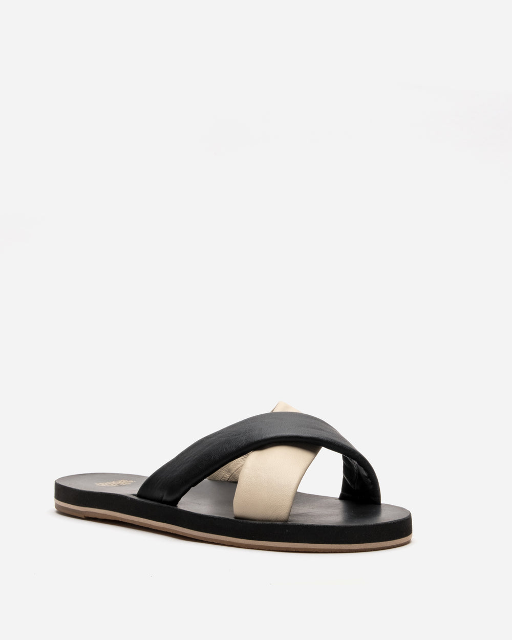Criss Cross Cloud Slide - Black Oyster - Frances Valentine