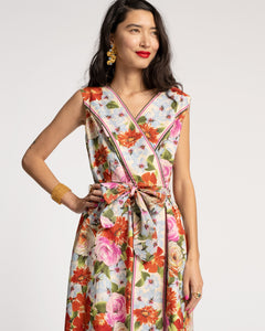 Colony Dress Rose Garden Red Print - Frances Valentine